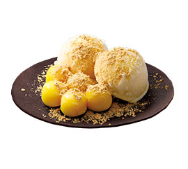 お月見白玉と黒蜜きな粉あいす