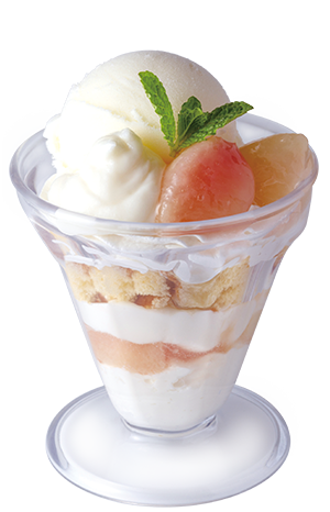 白桃とフローズンヨーグルトのパルフェ